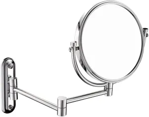 Makeup Mirror Bathroom Metal Vanity Mirror 8-inch Folding Vanity Mirror Double-Sided(8 inches 3X)