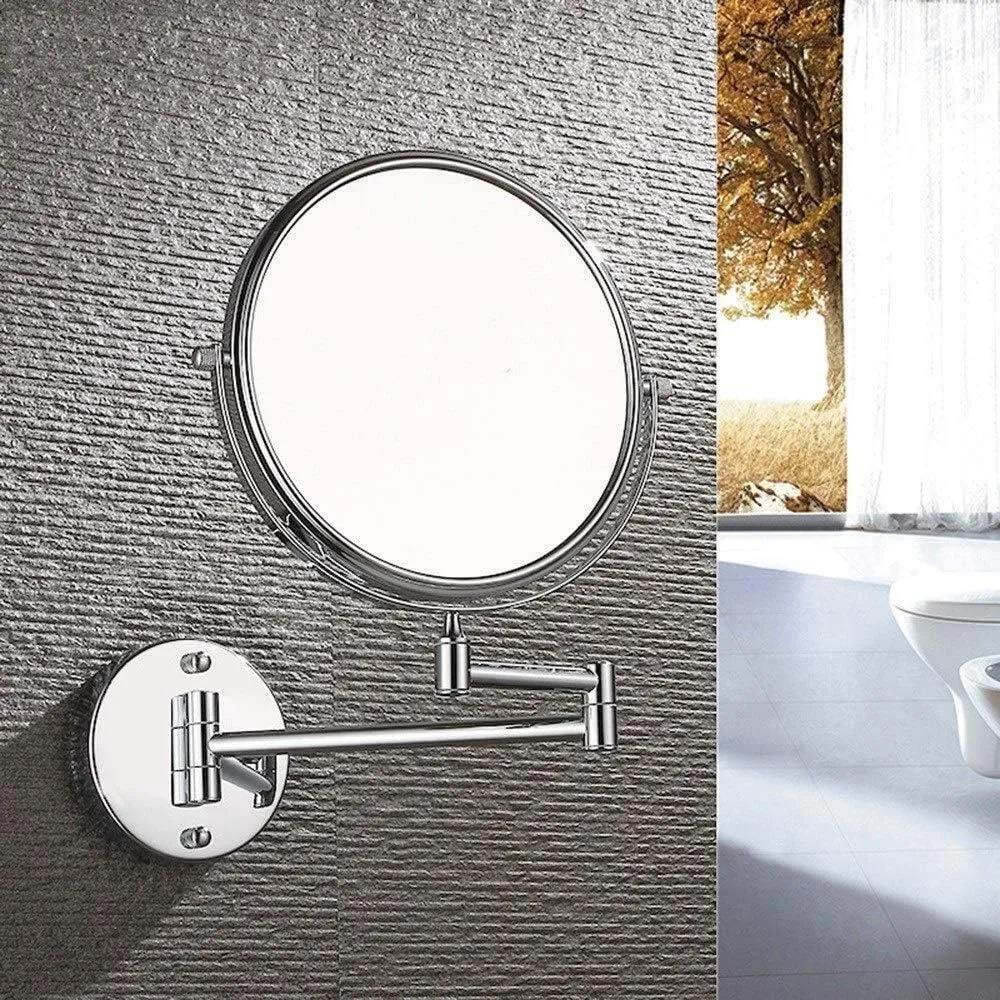 Makeup Mirror Bathroom Vanity Mirror 6 Inch Folding Vanity Mirror 7X Magnifying Beauty Mirror Wall Mount Telescopic