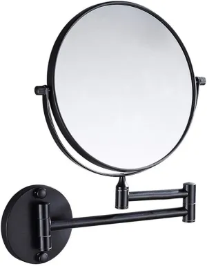 Makeup Mirror Space Aluminum Beauty Mirror 8 Inch Wall-Mounted Folding Double-Sided Telescopic 3X Magnification