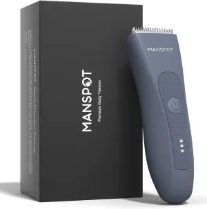 MANSPOT Electric Groin Hair Trimmer Hair Finishing Trimmers, Men's Shaving & Grooming Sets Kit with 4 Guards and Replaceable Ceramic Blade Heads,Waterproof Wet/Dry Trimmer,90 Minutes Shaving Tools