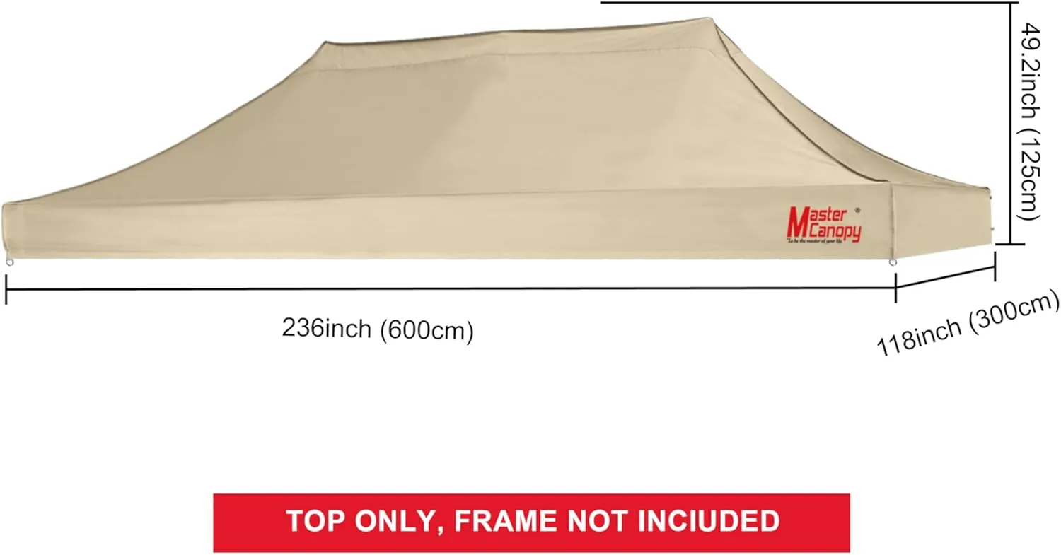 MASTERCANOPY Replacement Pop Up Canopy Top (10x20 Beige)