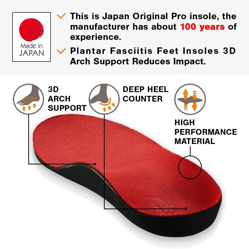 MCGear Japan Original Insoles for Hiking Shoes and Mountaineering Boots, Plantar Fasciitis Insoles, Deep Heel Support, 3D High Arch Support, Reduce Fatigue, Provide Stability and Comfort.Unisex.XL