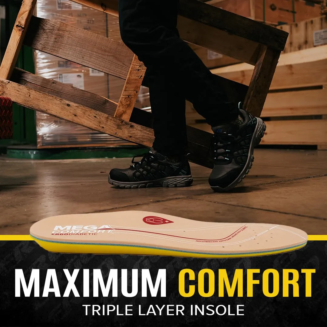 MEGAComfort Diabetic Insoles for Men and Women - Anti-Fatigue Memory Foam Prevents Pain, Foot Issues - Fits Work Shoes