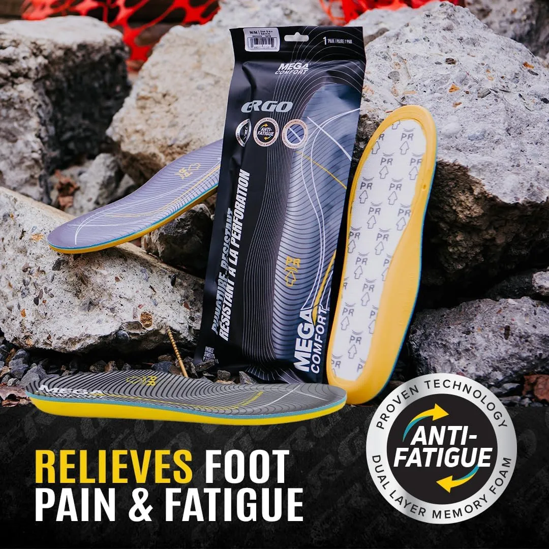 MEGAComfort Puncture Resistant Insoles for Men & Women