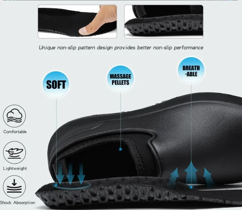 Men's Chef Shoes - Non Slip, Lightweight, Waterproof for Women, Perfect for Kitchen Work Shoes