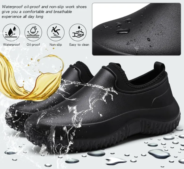 Men's Chef Shoes - Non Slip, Lightweight, Waterproof for Women, Perfect for Kitchen Work Shoes