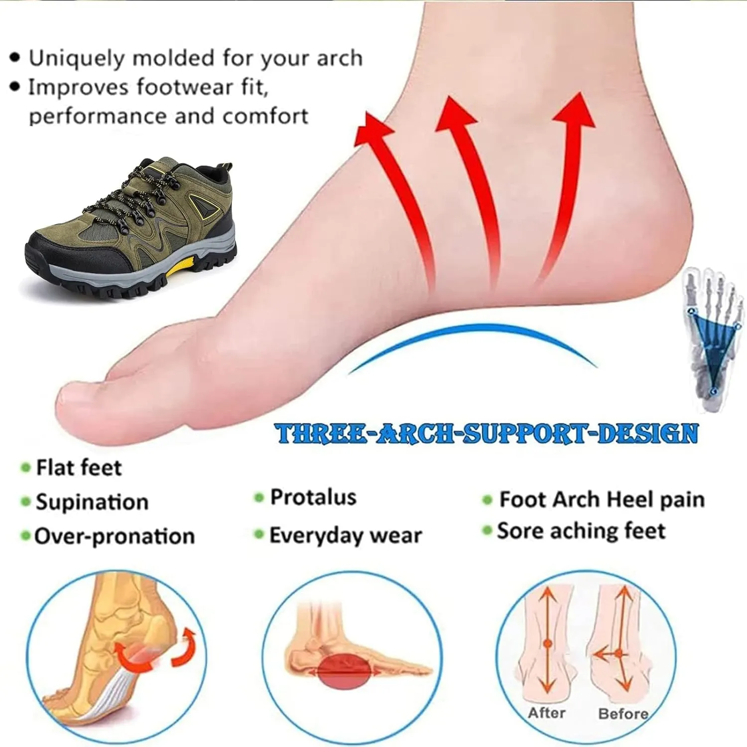 Men's Outdoor Lightweight Breathable Orthopedic Hiking Shoes,Hike Balance Orthopedic Walking Shoes,Non-Slip Comfort Slip-On Oorthopedic Hiking Sneakers