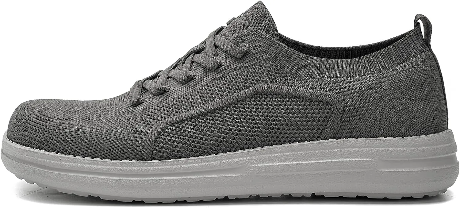 Men's Wide Toe Box Casual Dress Shoes - Black, US Men's Sizes - Mesh, Lace-Up, Round Toe, Casual, Walking, All-Season, Athletic Shoes