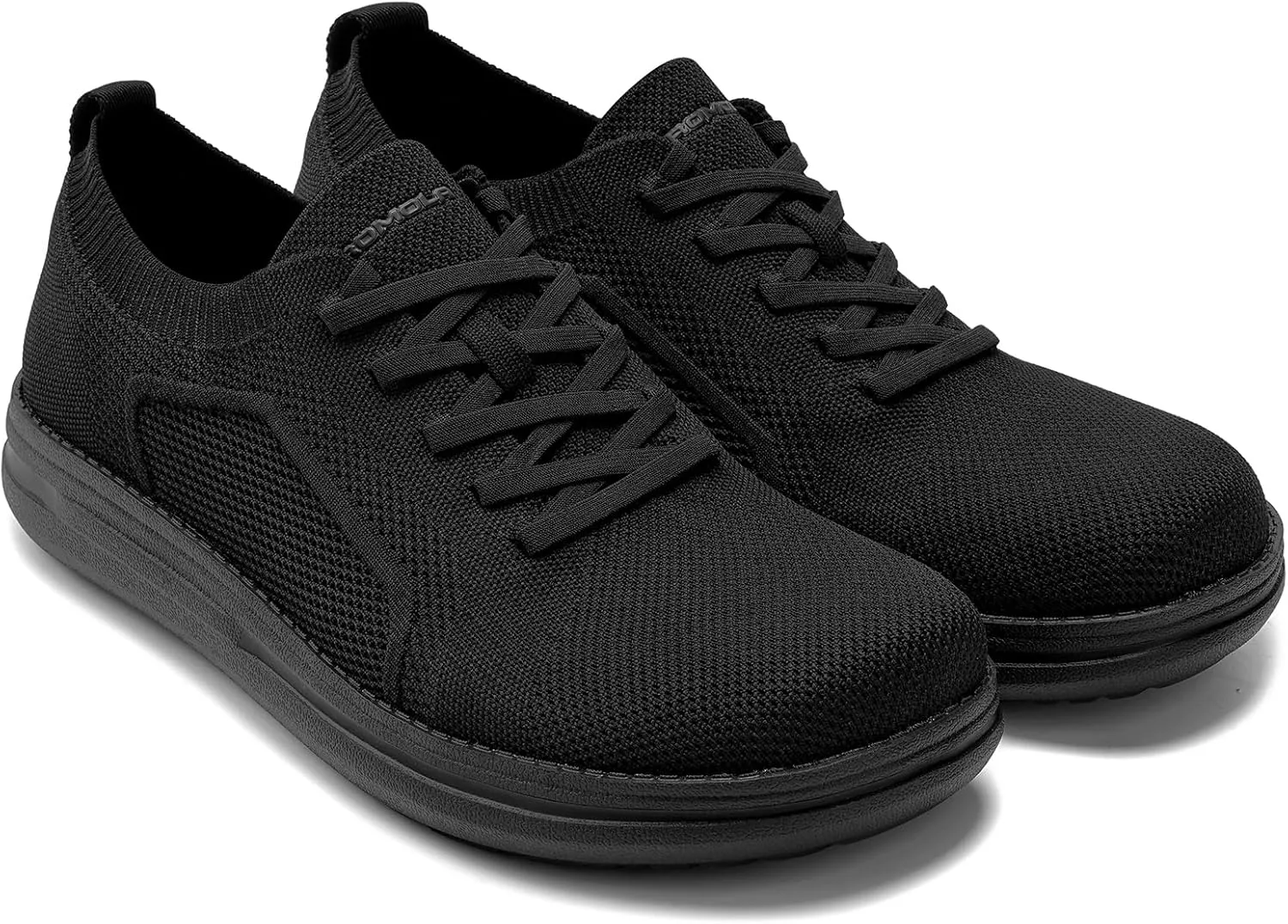 Men's Wide Toe Box Casual Dress Shoes - Black, US Men's Sizes - Mesh, Lace-Up, Round Toe, Casual, Walking, All-Season, Athletic Shoes