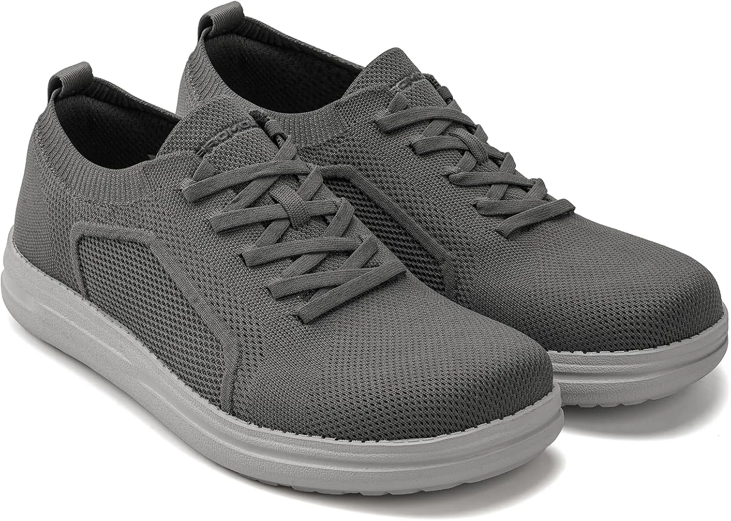 Men's Wide Toe Box Casual Dress Shoes - Black, US Men's Sizes - Mesh, Lace-Up, Round Toe, Casual, Walking, All-Season, Athletic Shoes