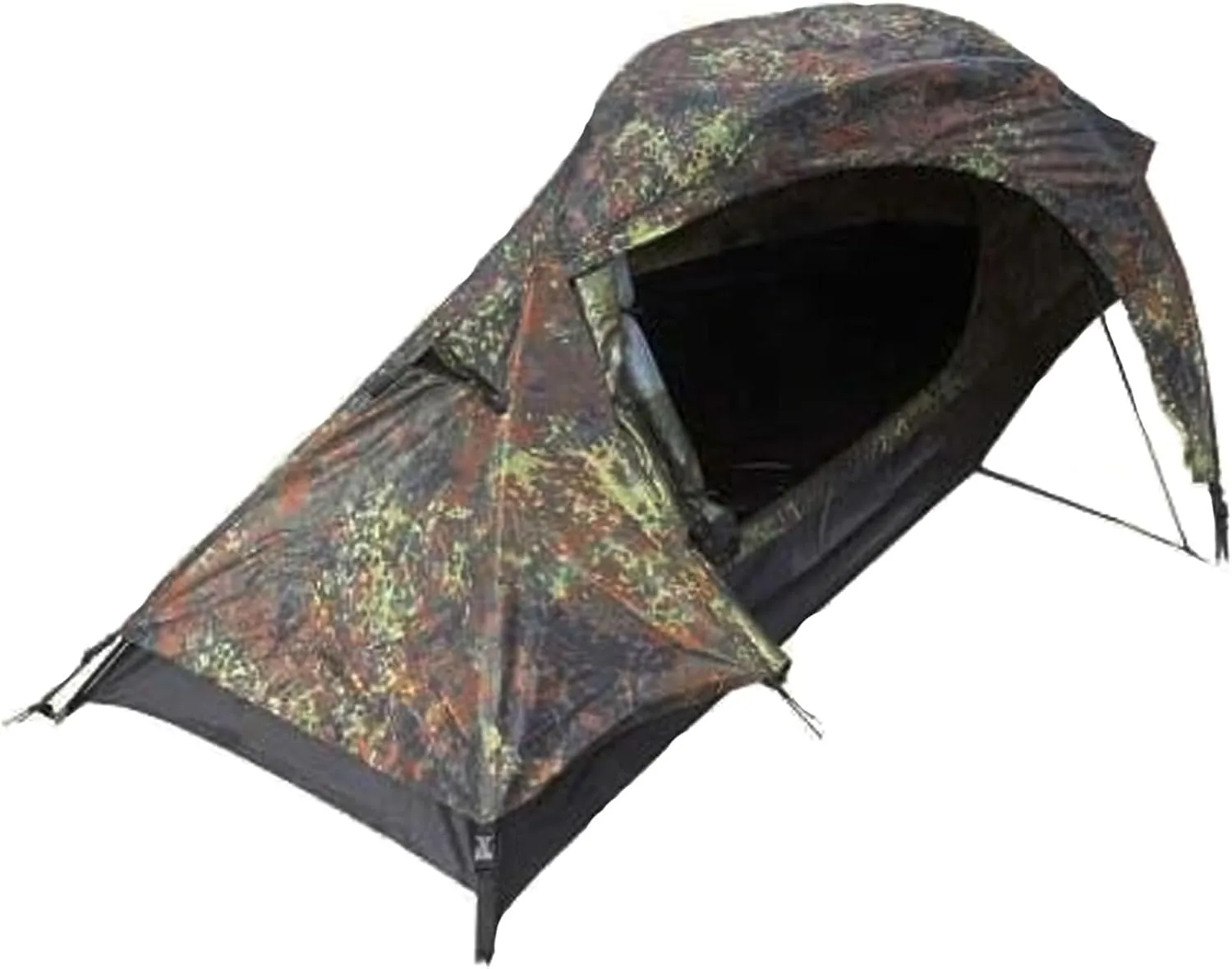Mil-Tec Recom 1-Person Compact Lightweight Durable Weatherproof Wind & Storm-Resistant Easy-to-Install Tactical Outdoor Hiking Camping Tent with Zipper Entrance & Mosquito Net