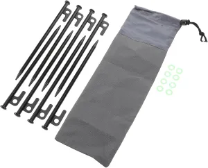 Milisten 1Set Durable Ground Stakes with Glow Ring Heavy Duty Tent Pegs for Camping Beach and Night Fishing Unbreakable Design for Multiterrain Use Convenient Visibility Low Light