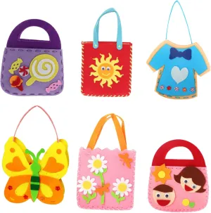 Milisten Handmade Bag Kit for Boys and Girls DIY Sewn Bag Kit Educational Sewing Toys Boys and Sets Random Style