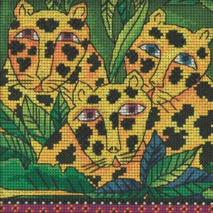 Mill Hill Leopard Beaded Counted Cross Stitch Kit 2022 Laurel Burch Amazonia Collection LB142212, Multi