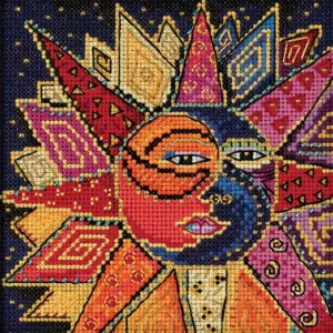 Mill Hill Sun and Moon Dance Beaded Counted Cross Stitch Kit 2018 Laurel Burch Celestial Collection LB141814