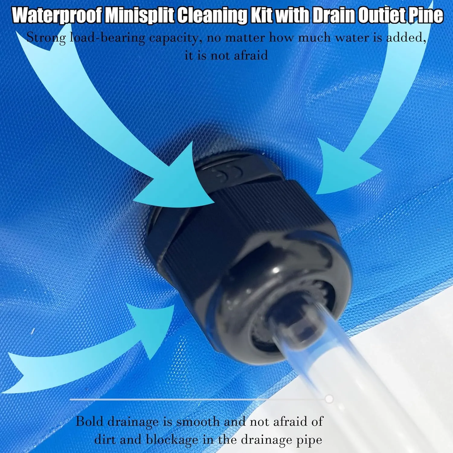 Mini Split Cleaning Kit, Mini Split Cleaning Bag, Mini Split Cover, Household Air Conditioning Cleaning Kit for 37-45in Wall Mounted Air Conditioner (12)