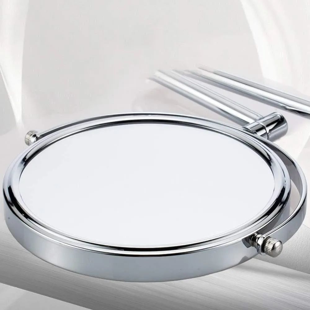Mirror Metal Wall Mounted 6 Inch Makeup Mirror Folding HD Vanity Mirror Double Sided 3X Magnification Bathroom Beauty Mirror