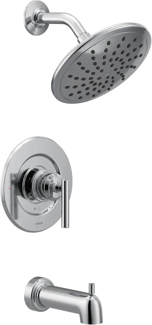 Moen T3003EP Gibson Posi-Temp Pressure Balancing Modern Tub and Shower Trim with 8-Inch Rainshower Valve Required, 1 count, Chrome