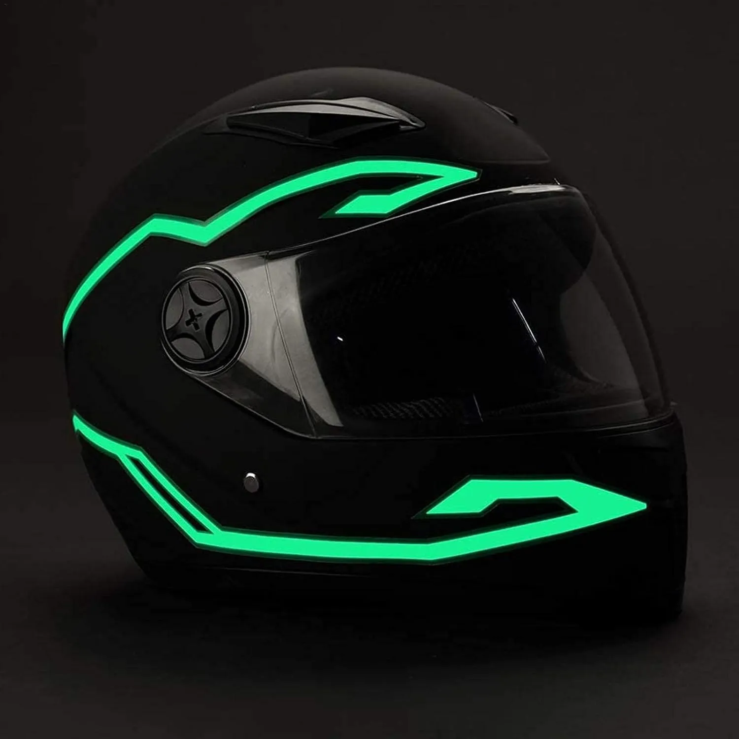 Motorcycle Helmets Light, Helmet Light Motorcycle Helmet Accessories with 3 Modes Night Riding Signal Helmets Light Sticker for Motorcycle