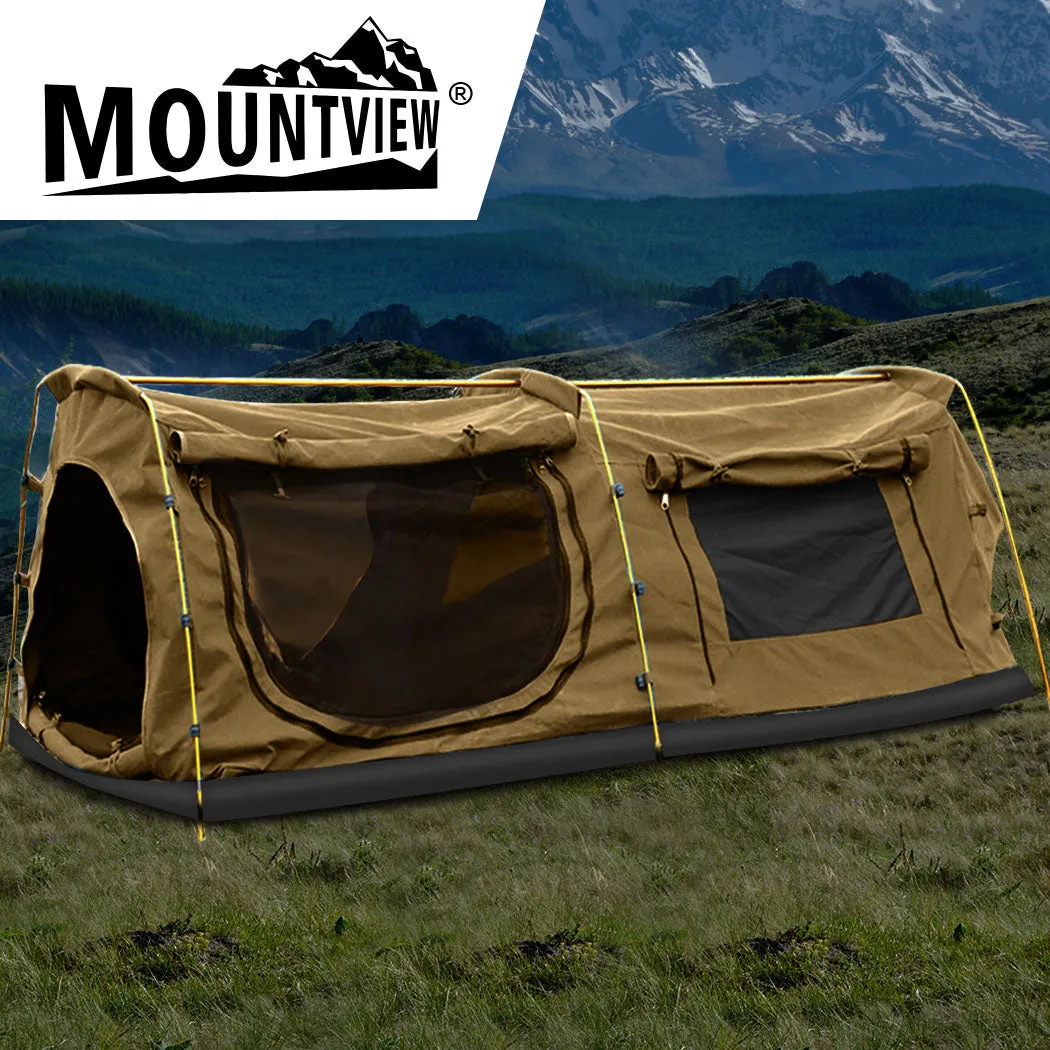 Mountview King Single Swag Camping Swags Khaki