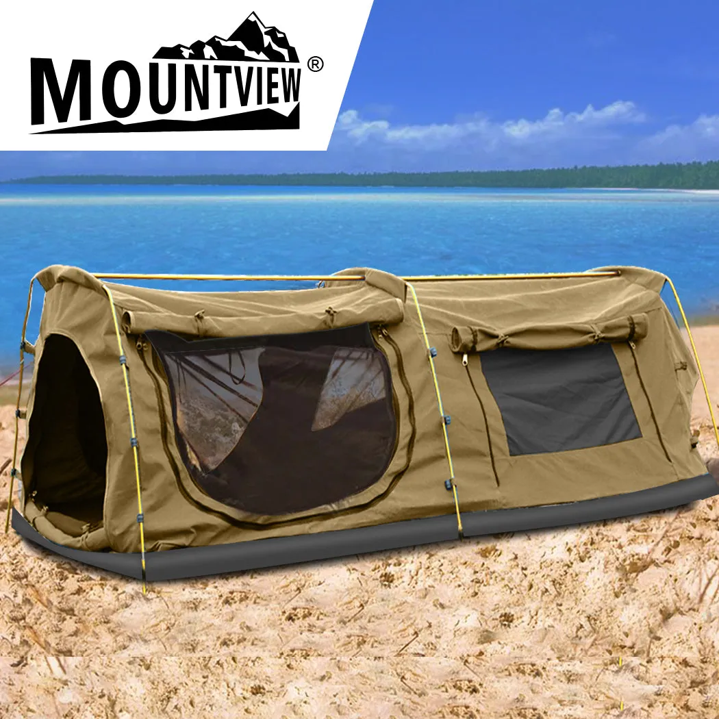 Mountview King Single Swag Camping Swags Khaki