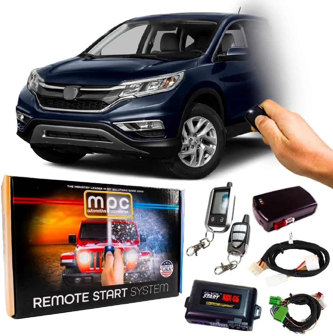 MPC Complete 2-Way LCD Remote Start Kit Compatible with Honda CR-V 2012-2015 with T-Harness