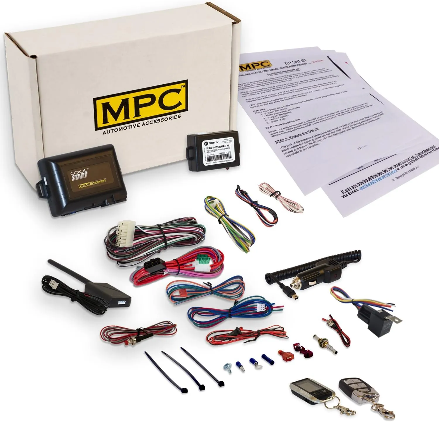 MPC Complete 2 Way LCD Remote Start with Keyless Entry Kit Compatible with Ford Crown Victoria 2009