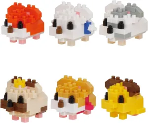 nanoblock - Hamtaro - Hamtaro Assortment 1 (Complete Set of 6), mininano Series Building Kit