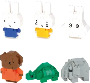 nanoblock - Miffy - Miffy Assortment 1 (Complete Set of 6), mininano Series Building Kit