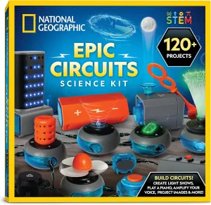 National Geographic Circuit Maker Kit - Electronics Kit for Kids with 120 Electrical Circuit Projects, Electric Circuit STEM Toy, Electronic Projects, Electrical Circuit Kit for Kids, Electricity Kit