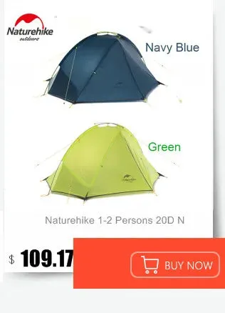 Naturehike 2022 New 15D Cloud Peak 2 Tent Outdoor 2 Person Ultralight Camping Tents For Suitable Alpine Camping