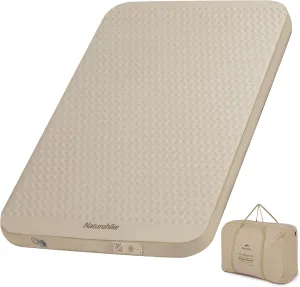 Naturehike 4.7’’ Thick Self Inflating Sleeping Pad with Built in Electric Pump, Double Foam Camping Mattress 2 Person, ISPO Award Winning Processes Foam, Camping Sleeping Pad for Tent, Car, Truck