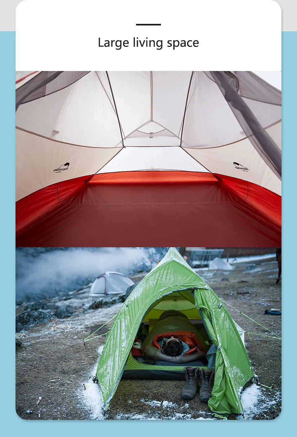 Naturehike Cloud Up Serie 123 Upgraded Camping Tent Waterproof Outdoor Hiking Tent 20D 210T Nylon Backpacking Tent With Free Mat