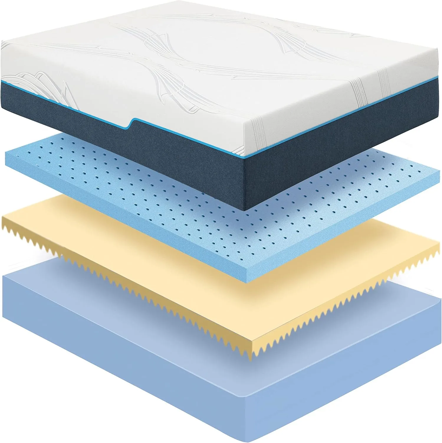 Nautica Home Exhilarate 12" Medium-Plush Gel Memory Foam Mattress with Cooling Air Flow and Pressure Relieving Foam Layers, Ice Lux Fabric Cover, Bed-in-a-Box, Twin XL
