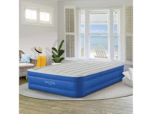 Nautica Home Plushaire Gray/Blue 17" Air Mattress with Inset Pump