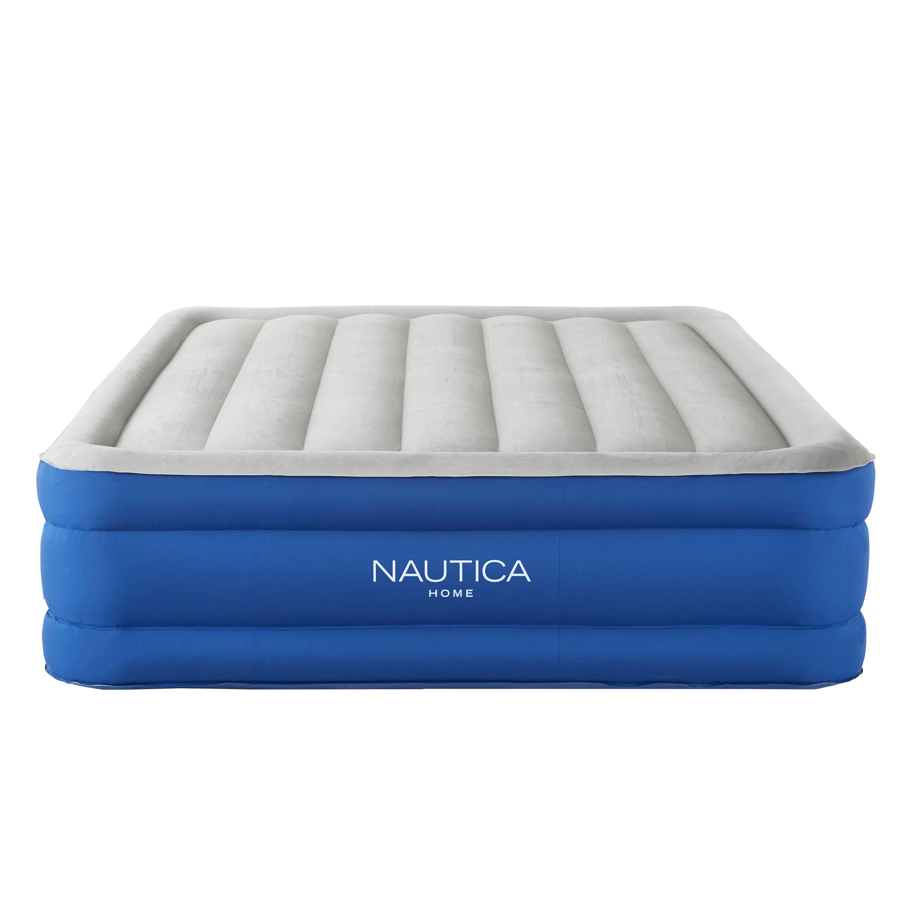 Nautica Home Plushaire Gray/Blue 17" Air Mattress with Inset Pump