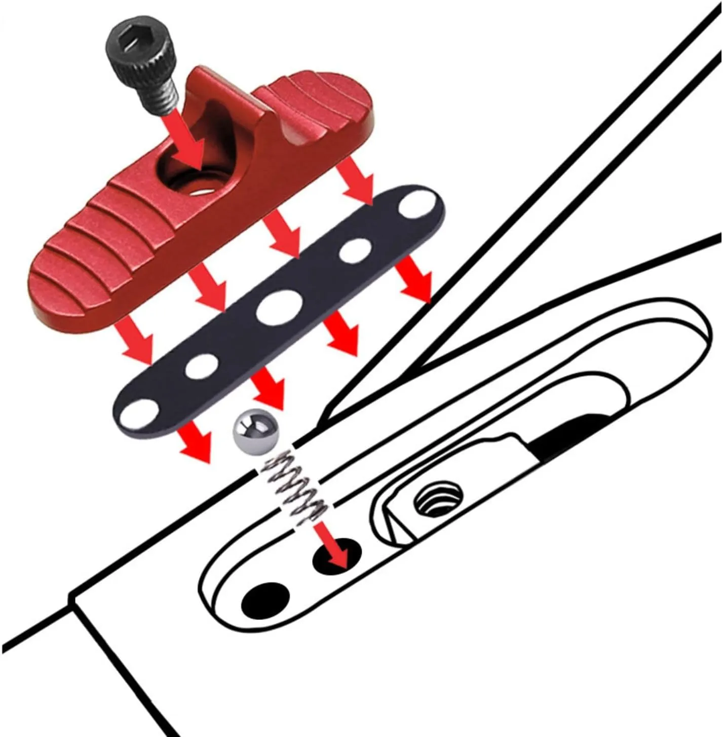 NDZ Performance Safety Replacement Kit for Mossberg 500 590 88 835 940 12/20 Aluminum - Ball & Steel Plate Complete Kit - Choose Color & Kit