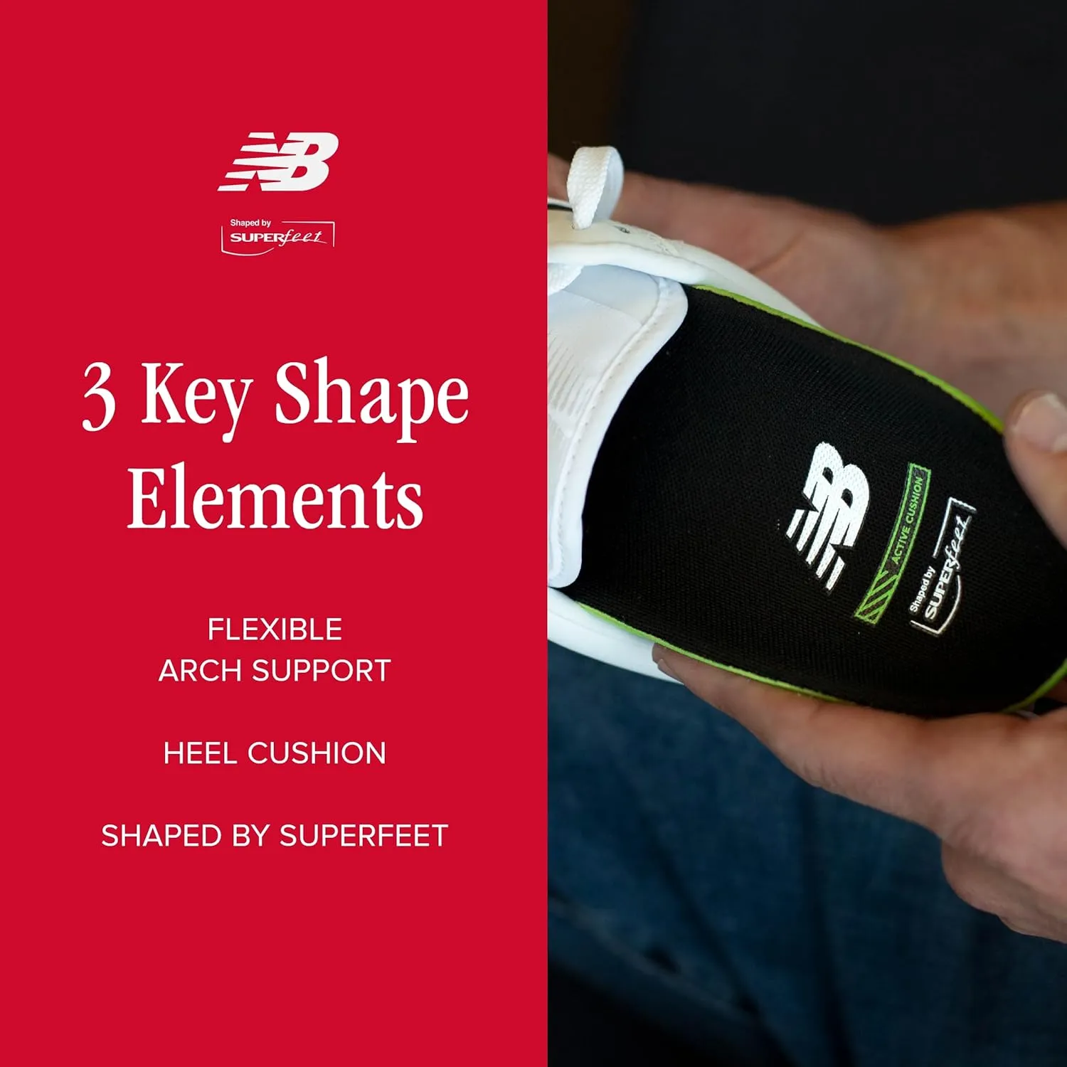 New Balance Sport Active Cushion Shoe Inserts Cushioning Orthotic Inserts With Arch Support - 5.5-7 Men / 6.5-8 Women