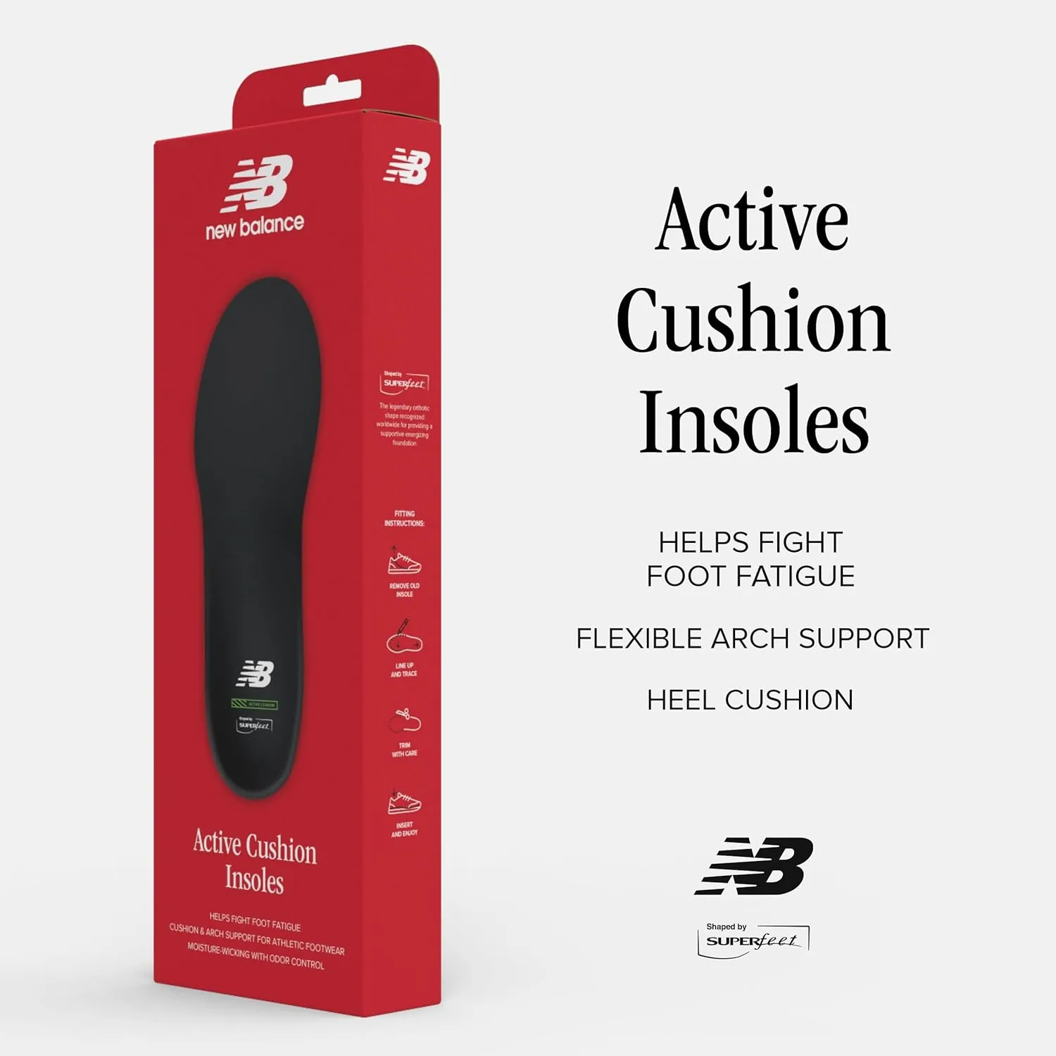 New Balance Sport Active Cushion Shoe Inserts Cushioning Orthotic Inserts With Arch Support - 5.5-7 Men / 6.5-8 Women