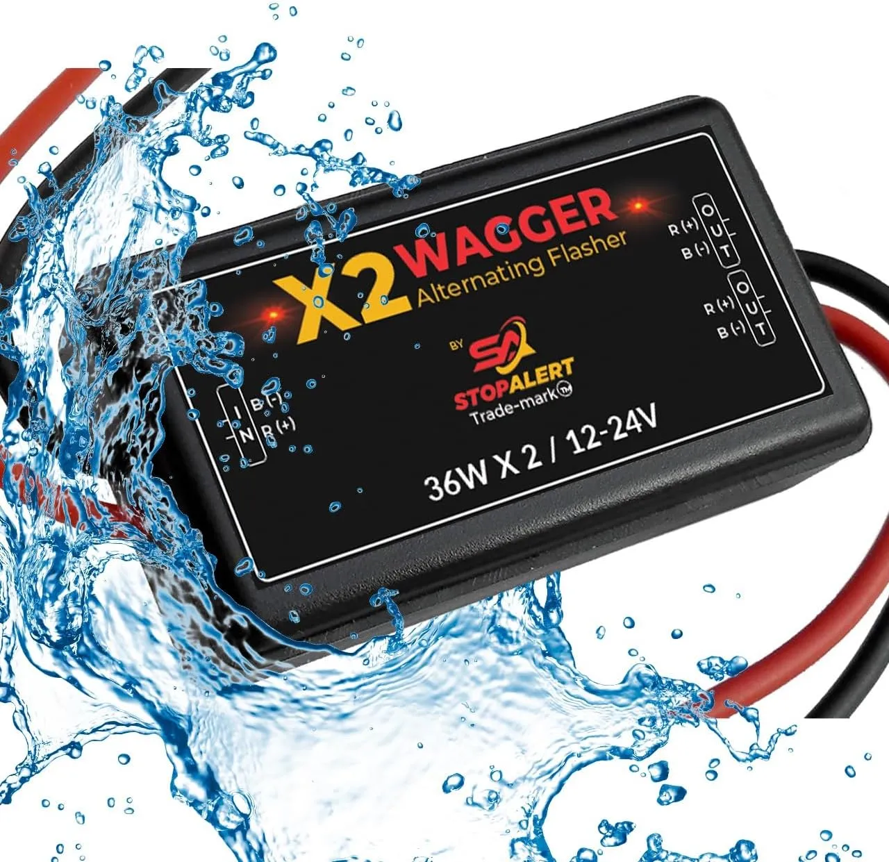 New X2 Wig Wagger Alternating Flasher Relay - Waterproof Universal Emergency Police Ambulance Car Controller LED Strobe Light Box Kit- Universal Wig Wag Strobe Flasher -12-24V