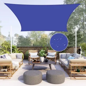 Neween Waterproof Sun Shade Sail Rectangle UV Block Canopy for Outdoor Patio and Garden, Yard Activities (10'x13', Blue)