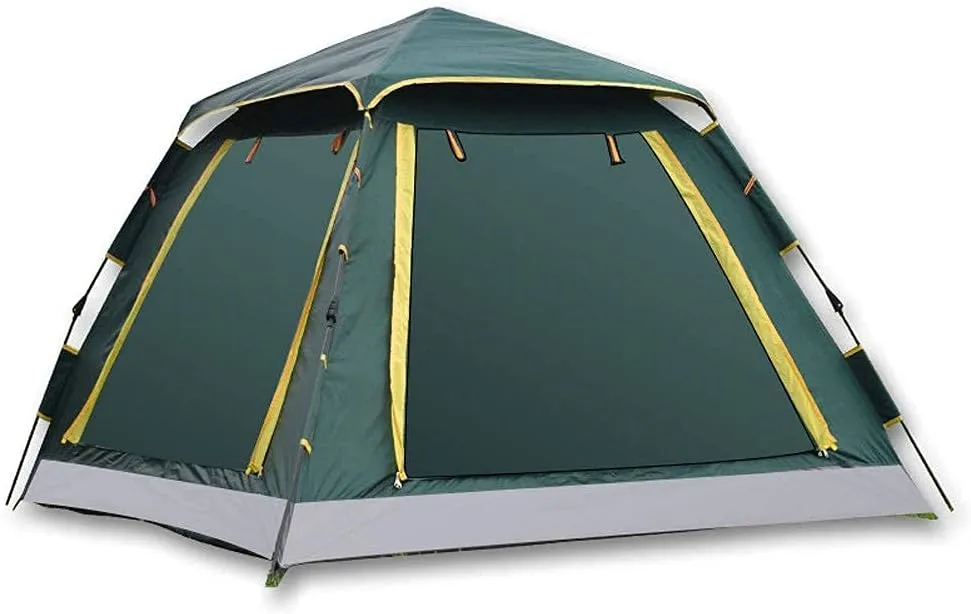 NIEH 3-4 Person Pop Up Tent Automatic Instant Camping Tent Quick Opening Outdoor Tent 4 Season Travel Tent with Carry Bag for Hiking, Traveling or Beach
