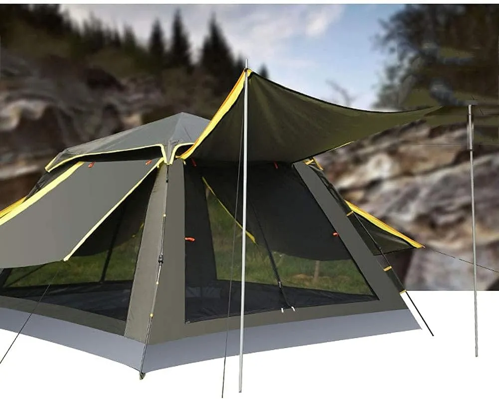 NIEH 3-4 Person Pop Up Tent Automatic Instant Camping Tent Quick Opening Outdoor Tent 4 Season Travel Tent with Carry Bag for Hiking, Traveling or Beach