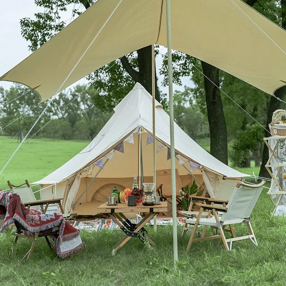 NIEH Family Camping Bell Tent 4 Season Luxury Outdoor Camping and Glamping Yurt Tent for Camping Hiking Christmas Party