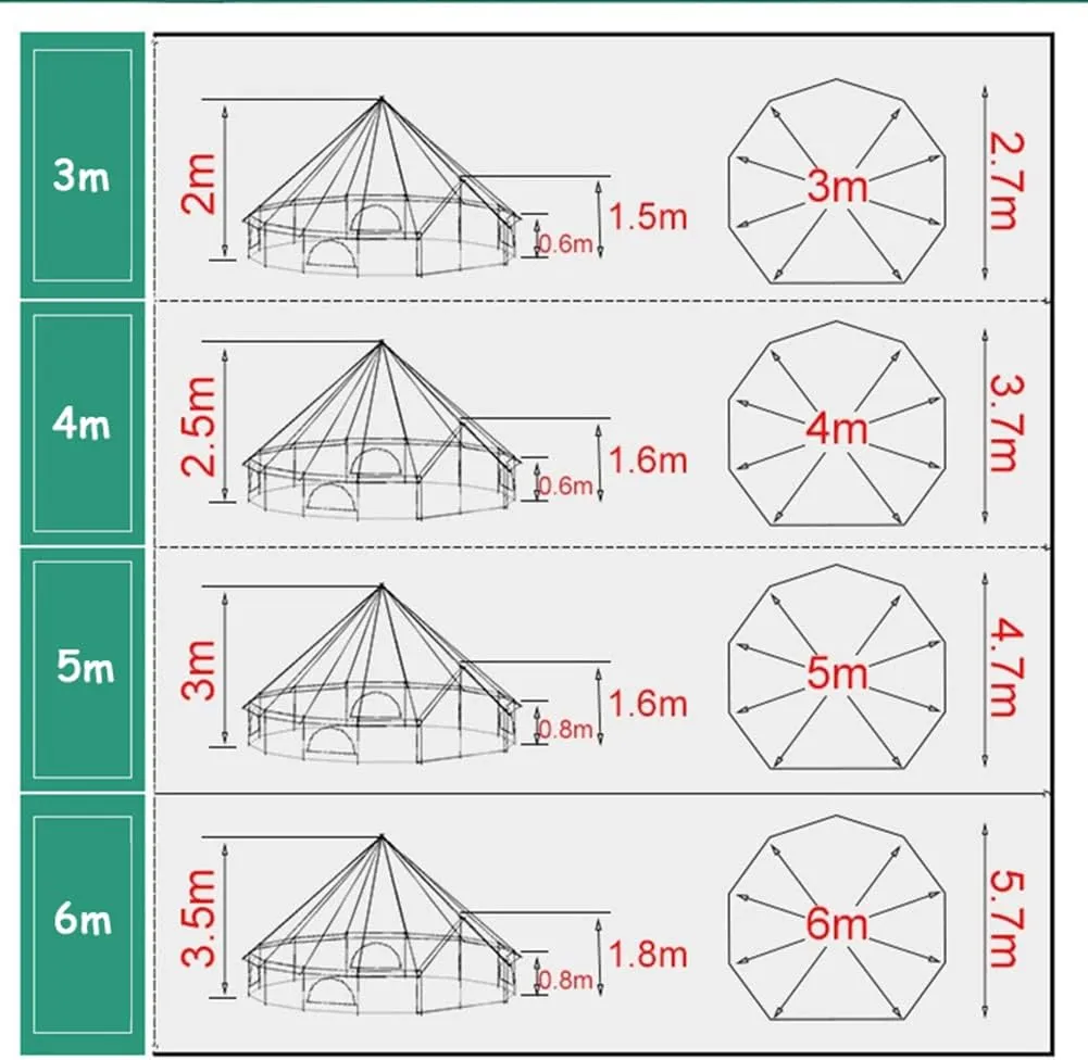 NIEH Family Camping Bell Tent 4 Season Luxury Outdoor Camping and Glamping Yurt Tent for Camping Hiking Christmas Party