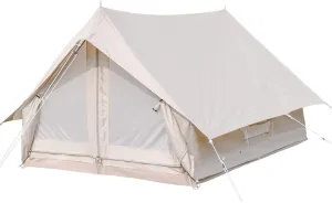 NIEH Outdoor Camping Tent, 4 Season Canvas Yurt Tent, Easy Set Up for Camp Backpacking Hiking Outdoor, Cotton Bell Tent for Winter Camping Hello