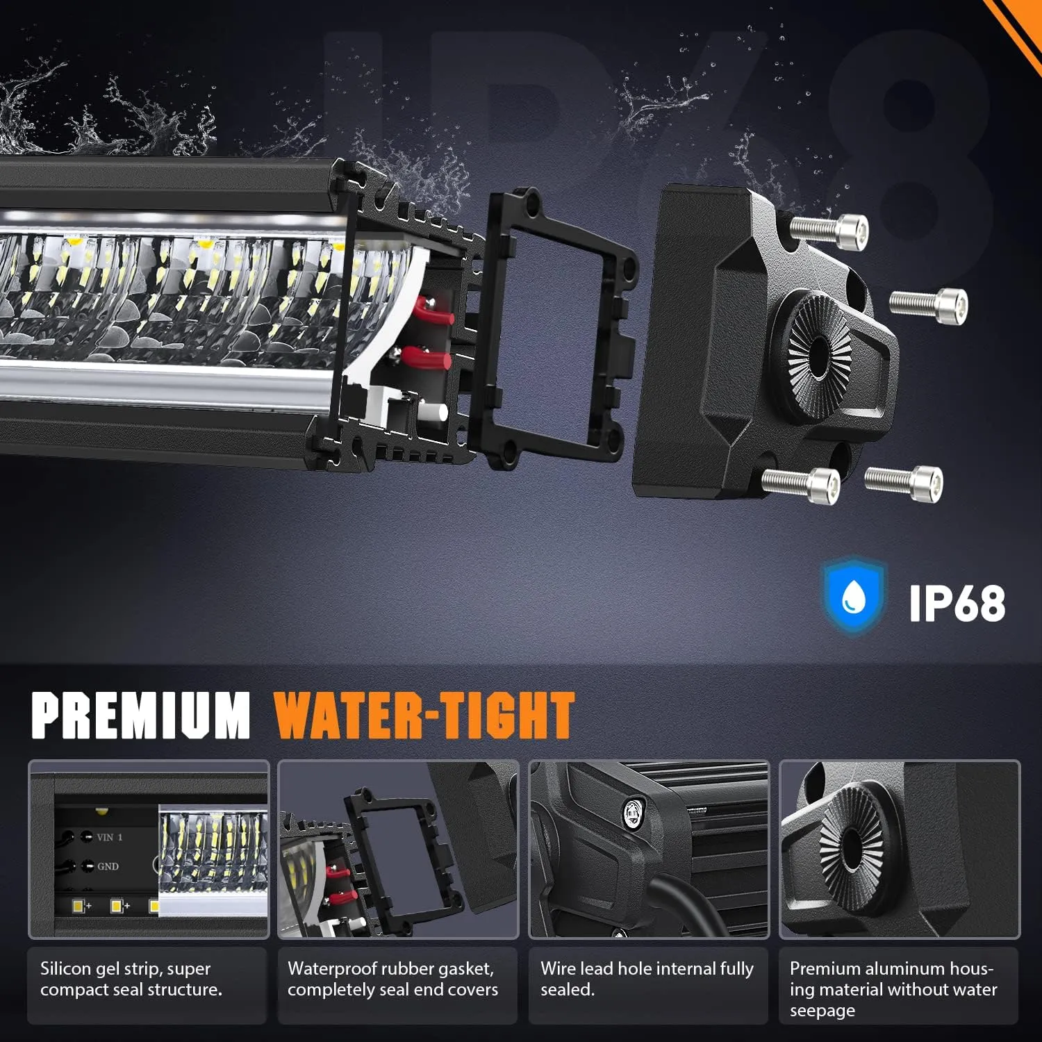 Nilight 12.2 Inch Single Row Slim LED Light Bar 2PCS 45W 4980LM Anti-Glare Flood Spot Combo DRL IP68 Offroad Driving Lamp w/ 16AWG DT Wiring Kit for Pickup Truck SUV ATV UTV 4x4 Jeep