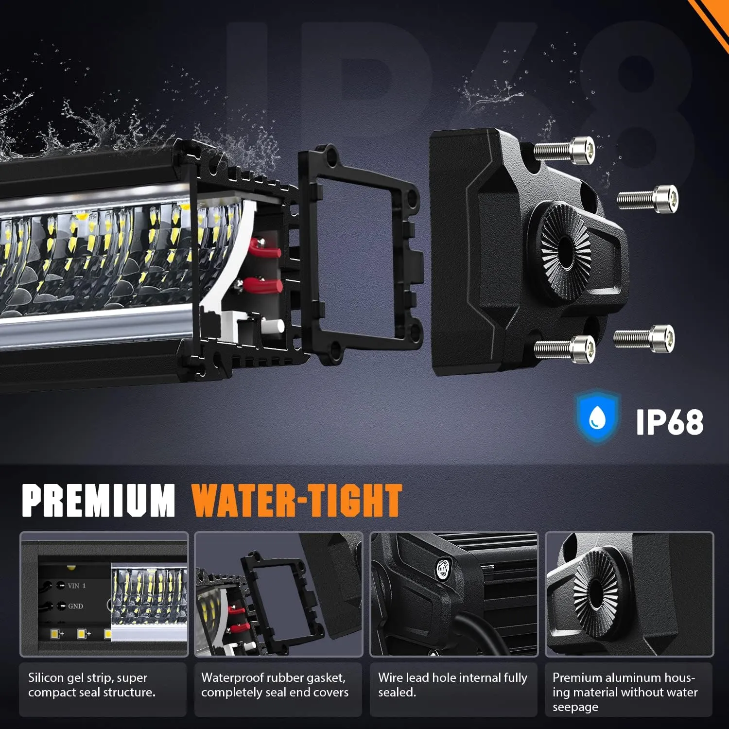 Nilight 30 Inch LED Light Bar 120W 13000LM Anti-Glare Flood Spot Combo DRL Offroad Driving Lamps IP68 w/ 16AWG DT Wiring Kit for Pickup Truck SUV ATV UTV Boat 4x4 Jeep