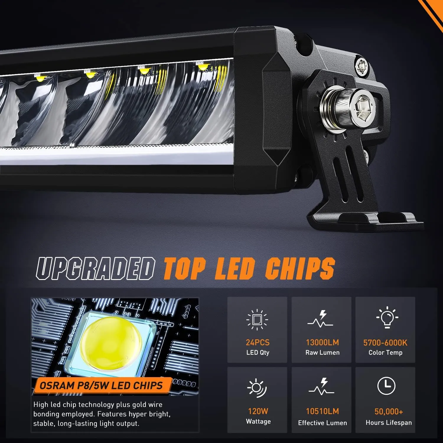 Nilight 30 Inch LED Light Bar 120W 13000LM Anti-Glare Flood Spot Combo DRL Offroad Driving Lamps IP68 w/ 16AWG DT Wiring Kit for Pickup Truck SUV ATV UTV Boat 4x4 Jeep