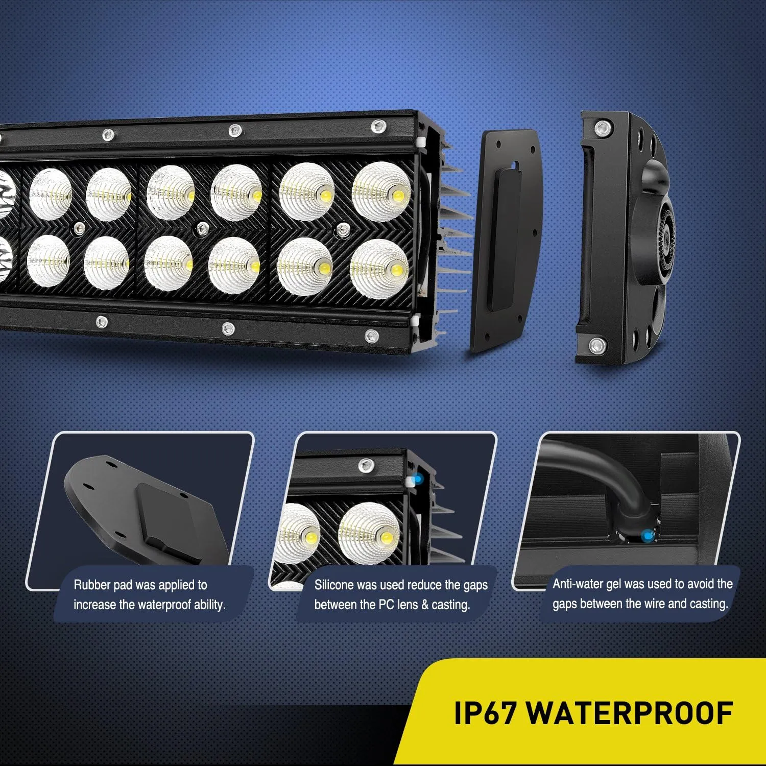 Nilight 42Inch 240W Curved Led Light Bar Spot Flood Combo Led Off Road Lights and 14AWG 5Pin Rocker Switch Wiring Harness Kit for Truck ATV UTV SUV Boat Jeep Lamp,2 Years Warranty